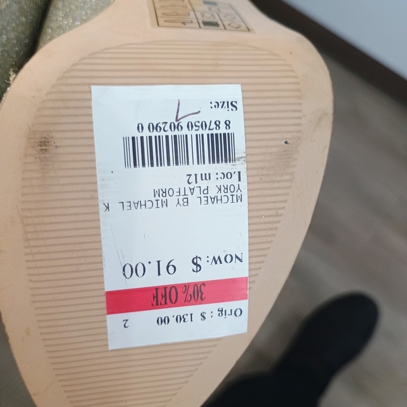 Michael Kors Glittering Silver Peep-Toe Heels - Picture 9 of 9